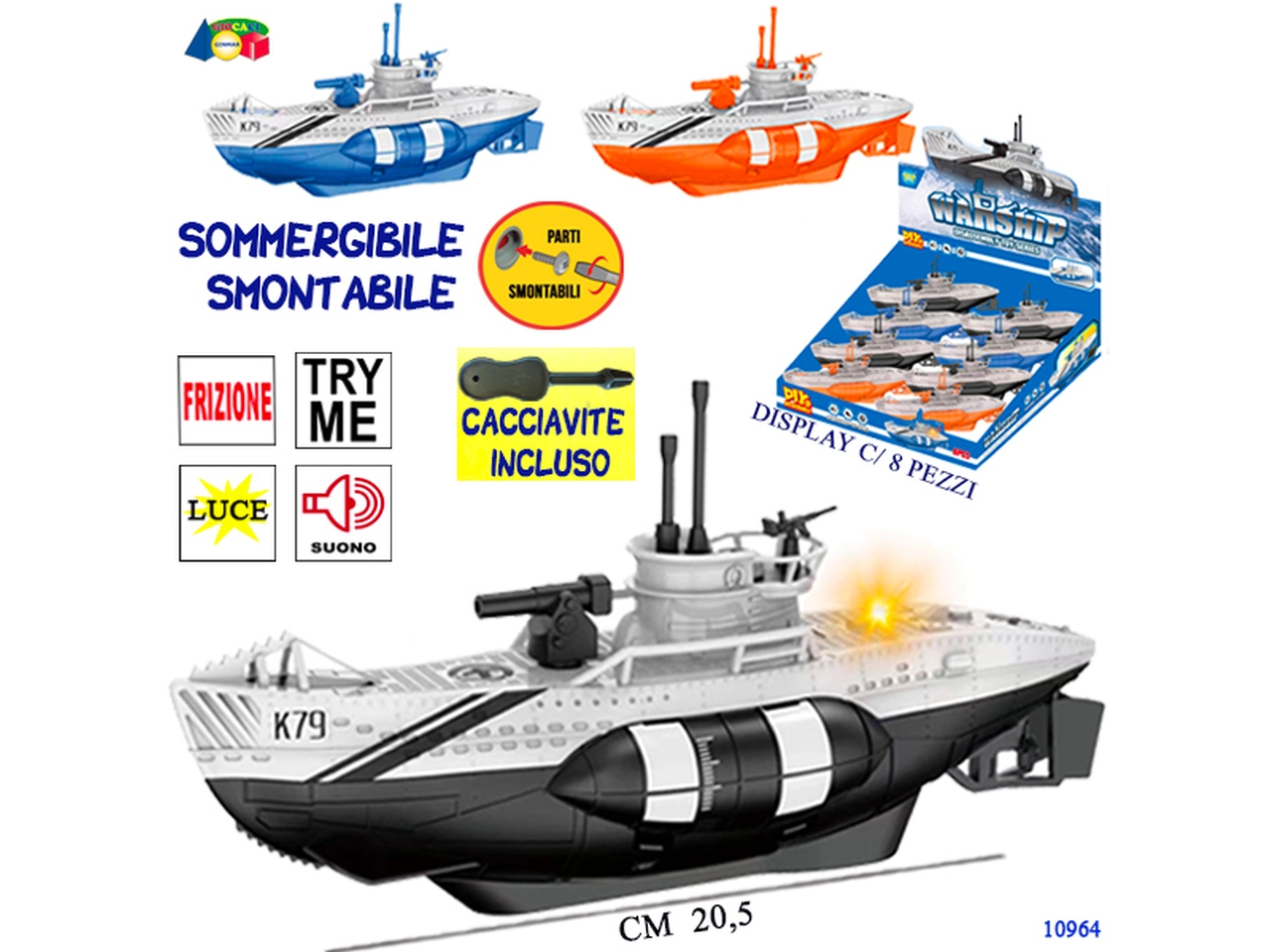 SOMMERGIBILE CON LUCI E SUONI 10964