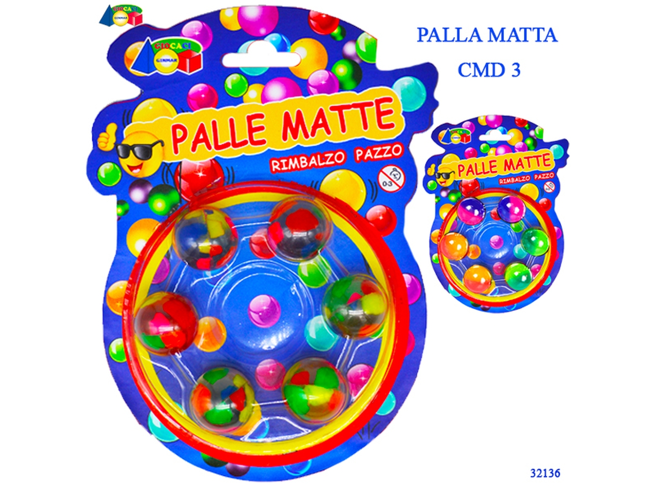 PALLE MATTE MULTICOLOR ASS.6PZ 32136