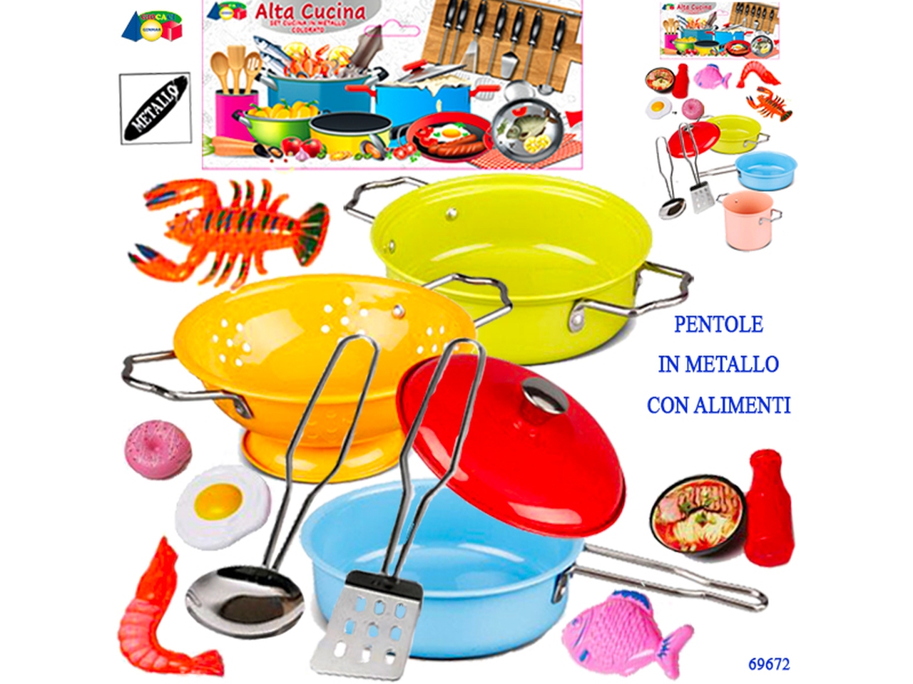 BUSTA PENTOLE METALLO COLOR. ASS. 69672