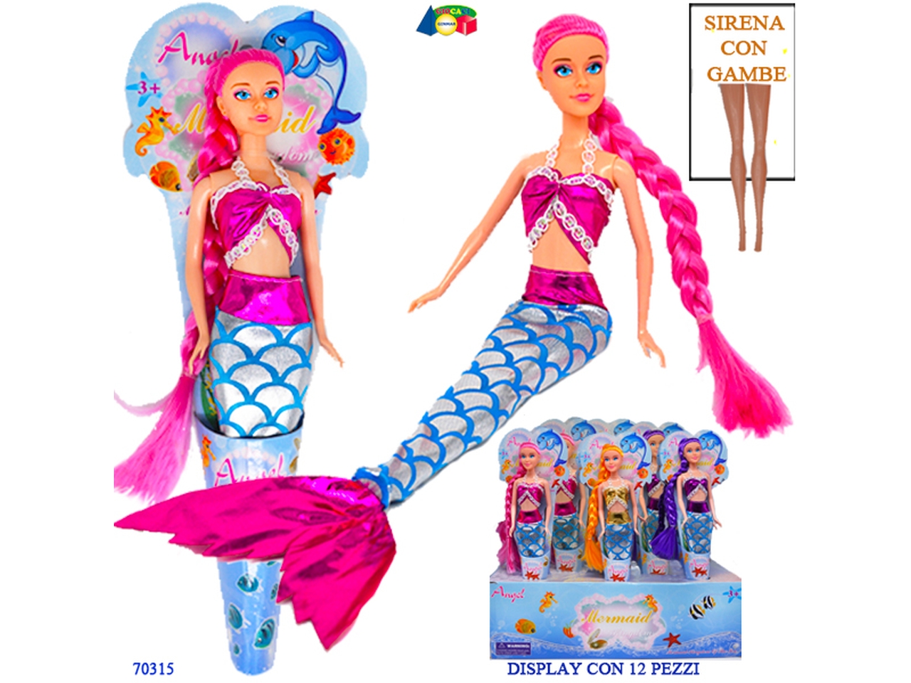 SIRENA CON GAMBE ASS. 70315