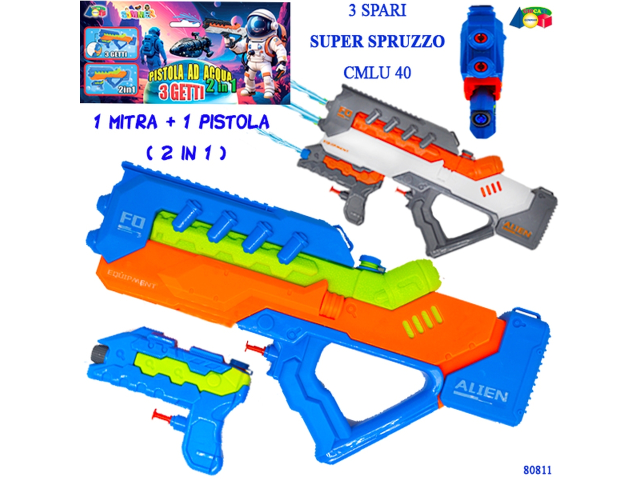 PISTOLONE AD ACQUA SPAZIALE ASS. 80811
