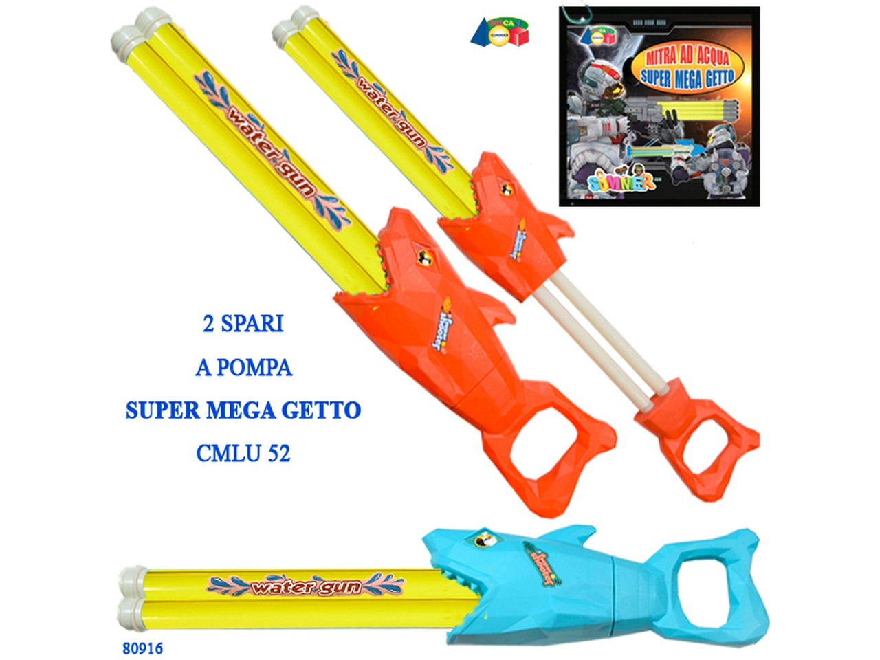 POMPETTA ACQUA SQUALO 2 TUBI ASS. 80916