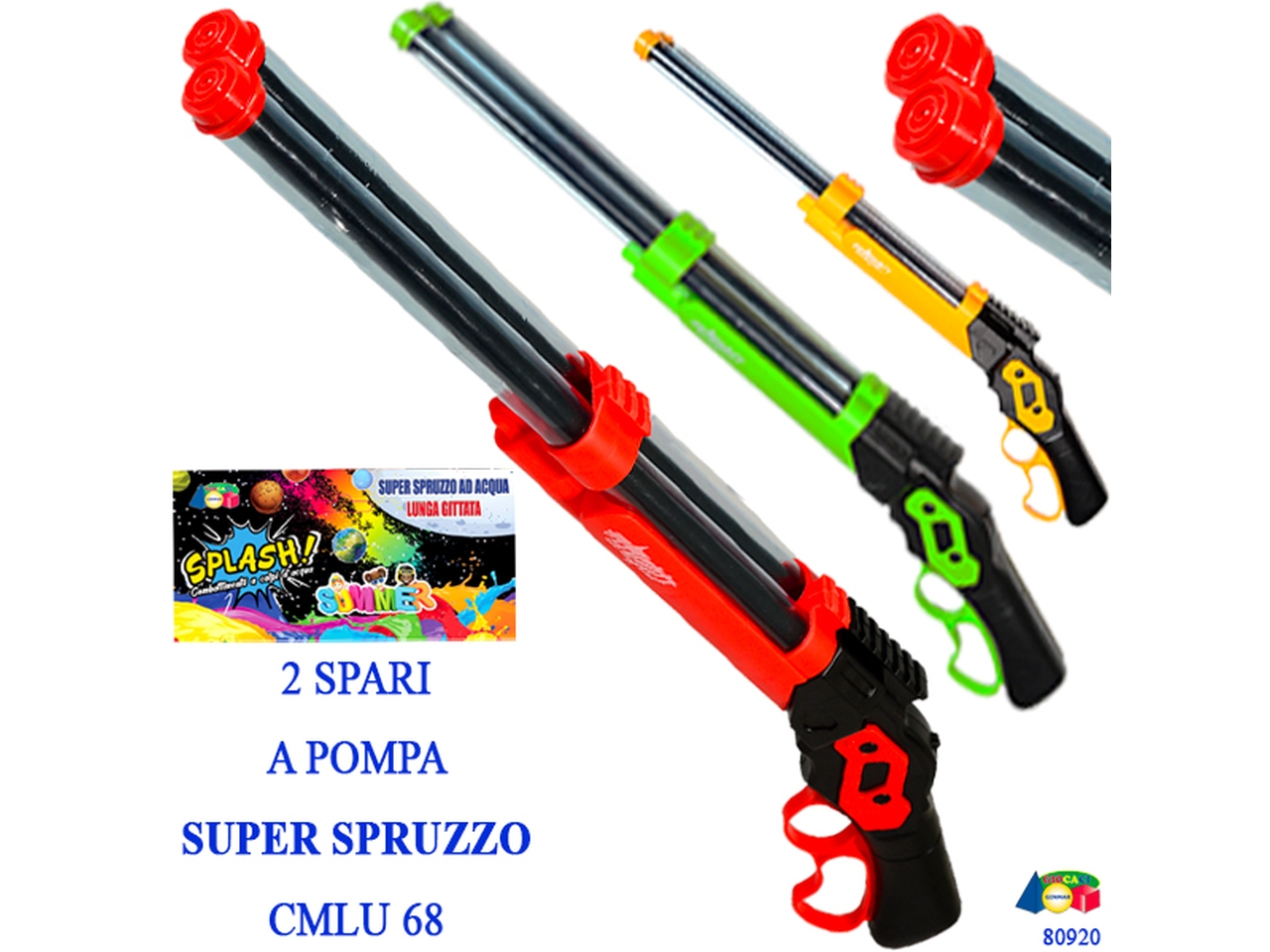 FUCILE ACQUA POMPA 2 CANNE 80920