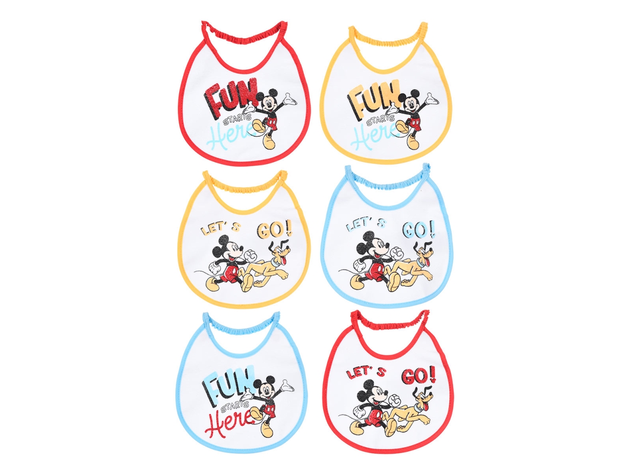 MICKEY BAVETTE 6PZ.18X18CM ASS. YE09005