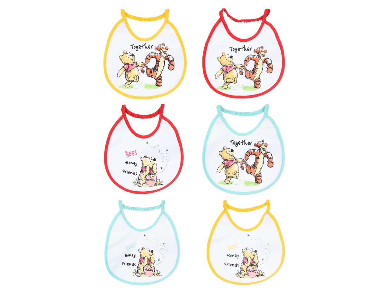 WINNIE POOH BAVETTE 6PZ.18X18CM YE09007