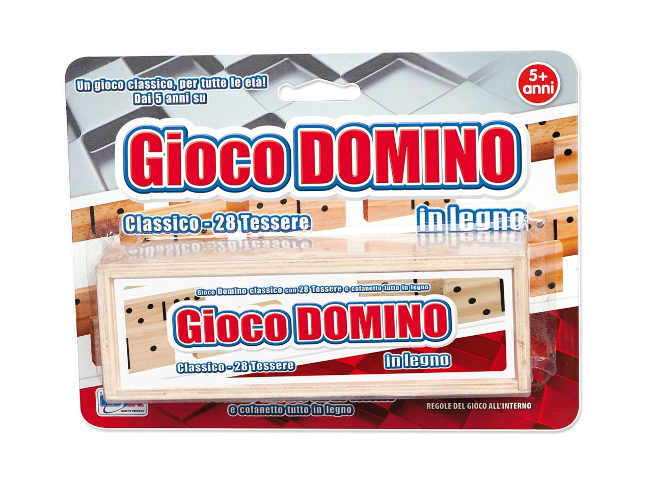 GIOCO DOMINO LEGNO CON 28 TESSERE 9650