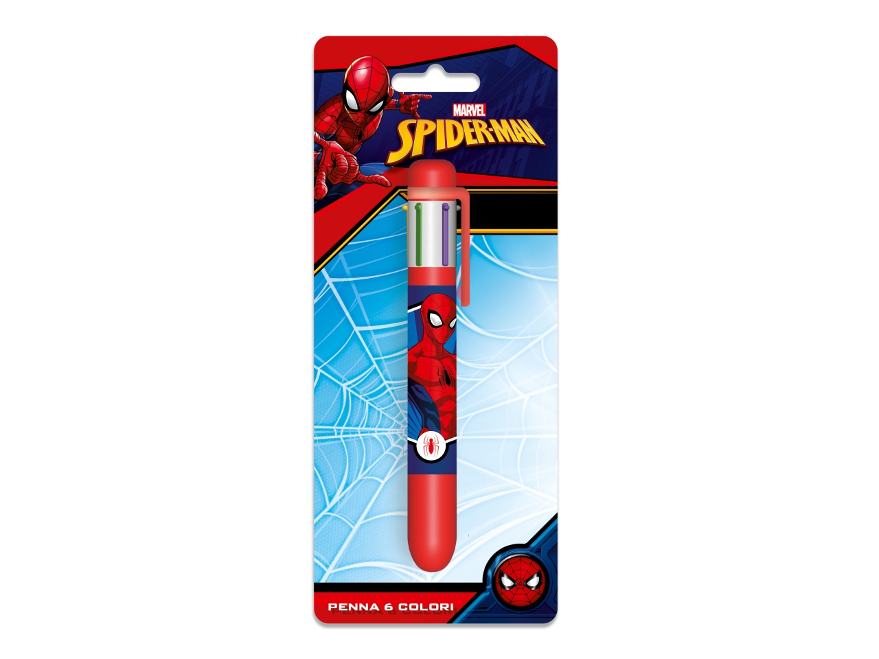 SPIDERMAN PENNA CON 6 COLORI SP1041