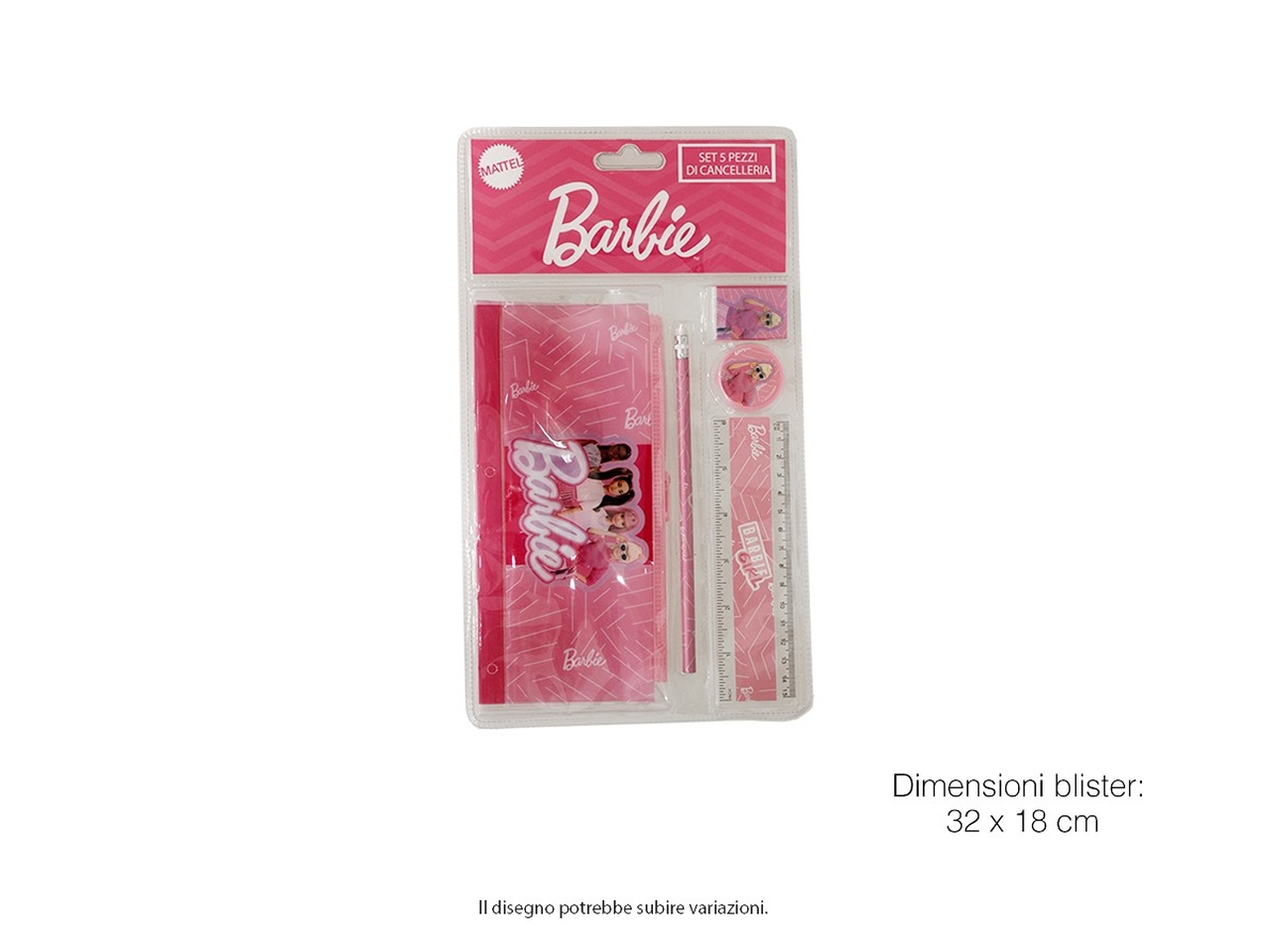 BARBIE SET CANCELLERIA 5 OGGETTI BR0930