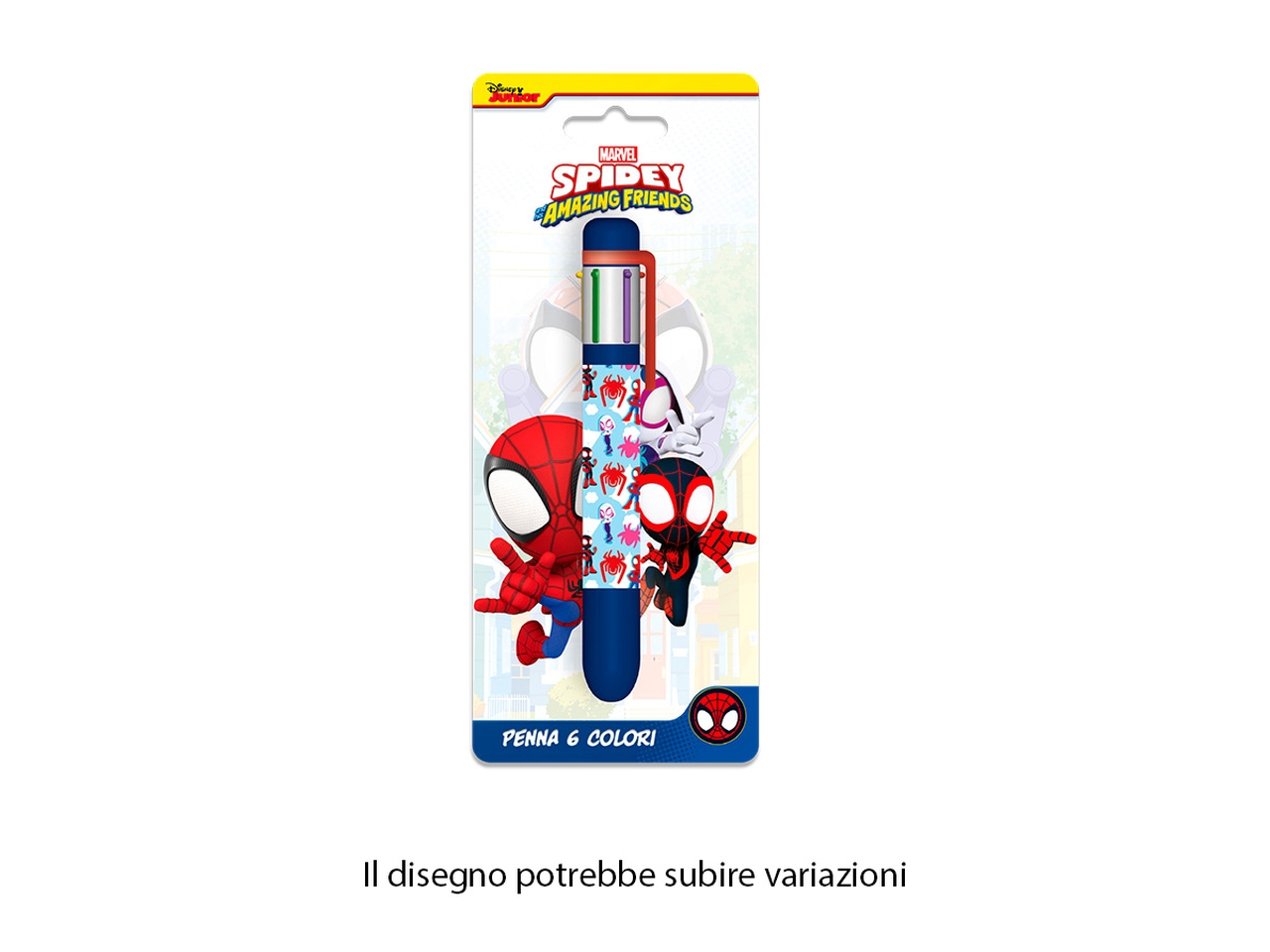 SPIDEY PENNA CON 6 COLORI SPY1041