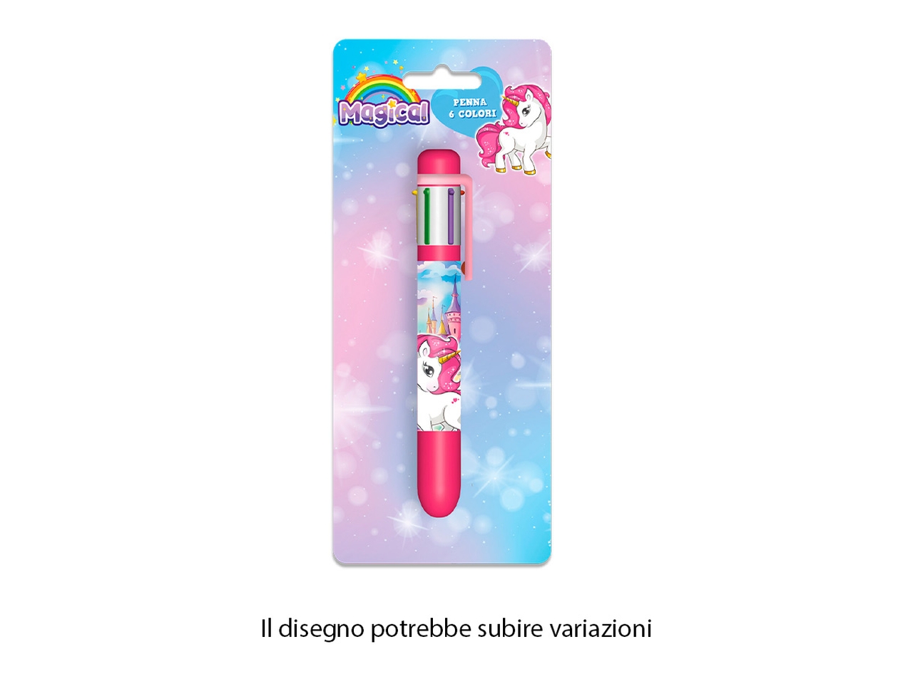 UNICORN PENNA CON 6 COLORI UNI1041