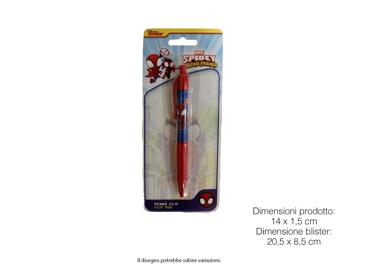 SPIDEY PENNA CLIP IN BLISTER SPY0954