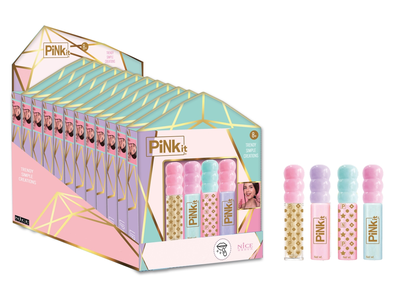 PINK IT SET LIP GLOSSES 40070 PINK IT SET LIP GLOSSES 40070