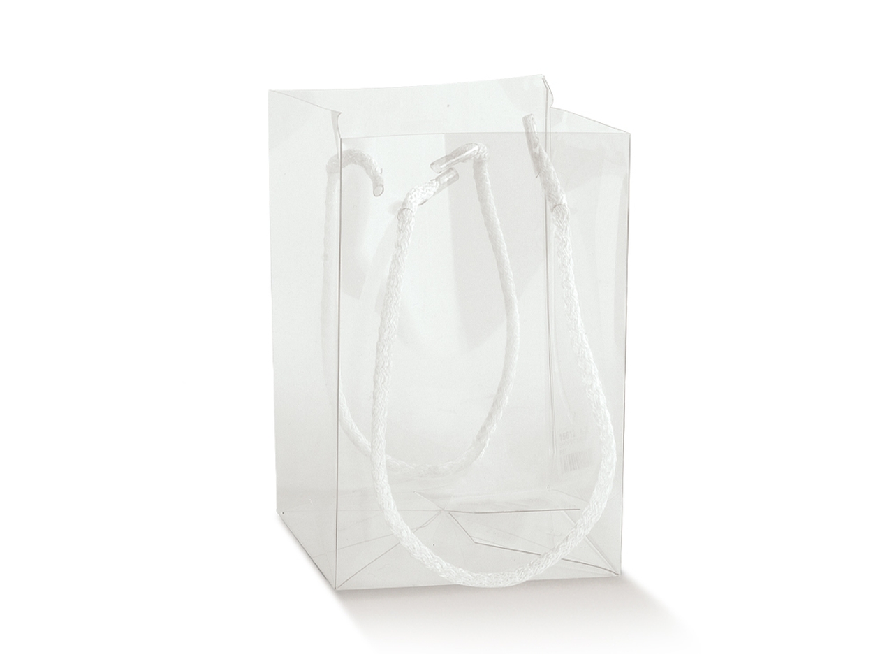 SHOP PLASTICA 9X9X14CM BIANCO 115612C