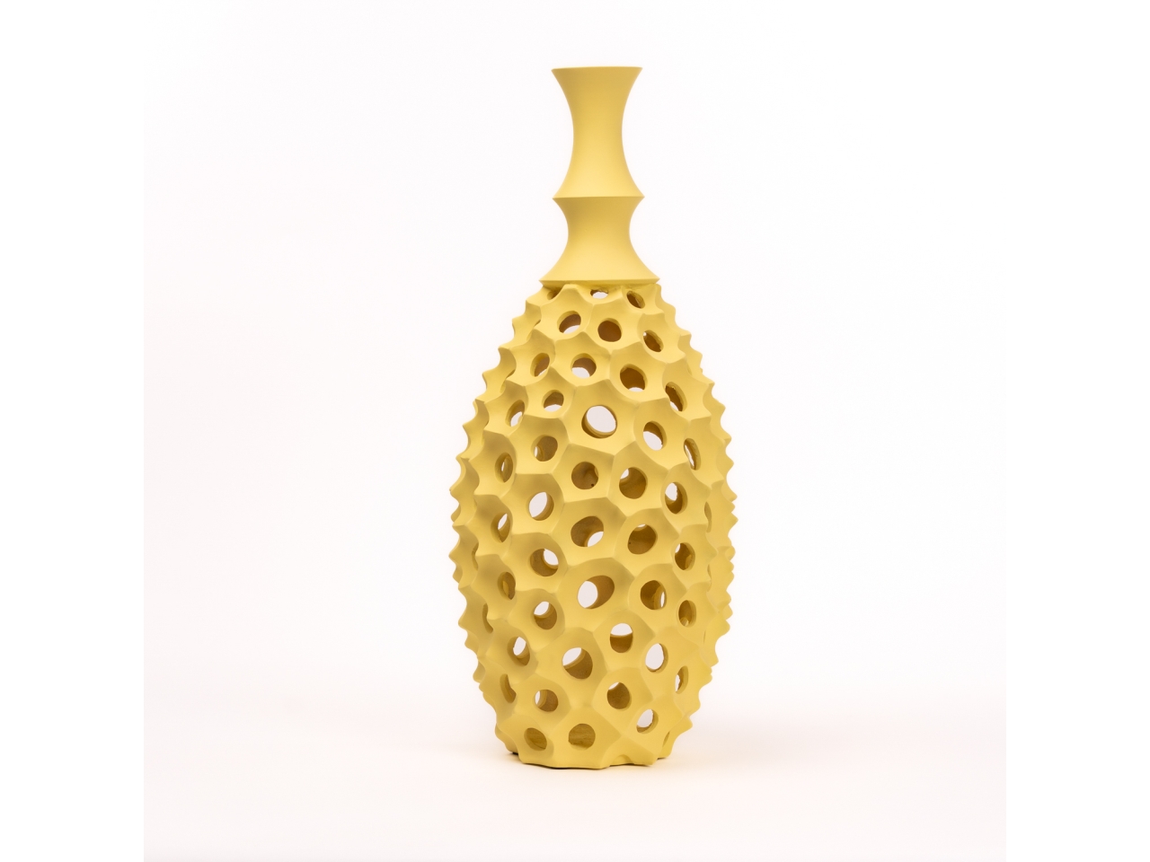 VASO TRAFORATO SLIM 23X54CM GIALLO 14290002