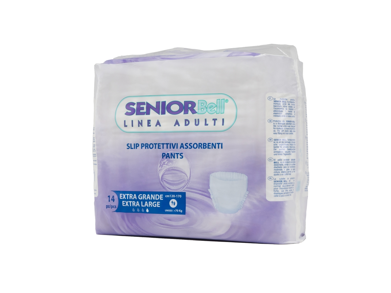 SENIORBELL PANTS, SLIP ASSORB.14PZ EX G.PULLEXTRA