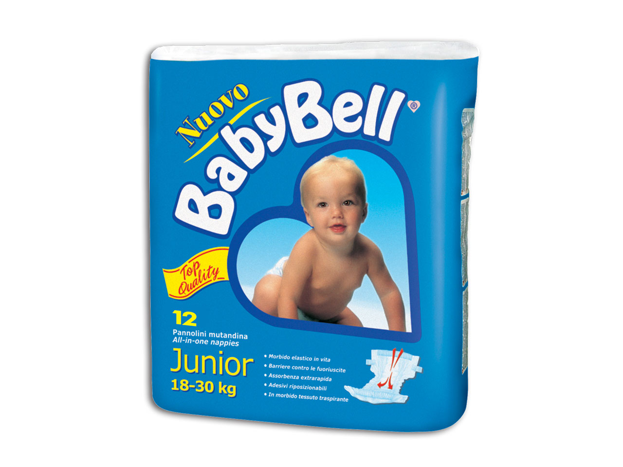 BABYBELL JUNIOR PANNOLINI 18/30KG 12PZ PAN305