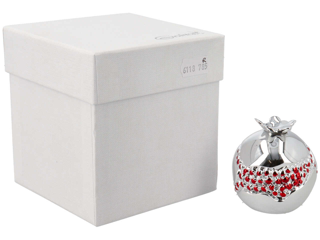 MELOGRANO H.9CM ARGENTO/ROSSO 6119/785R MELOGRANO H.9CM ARGENTO/ROSSO 6119/785R