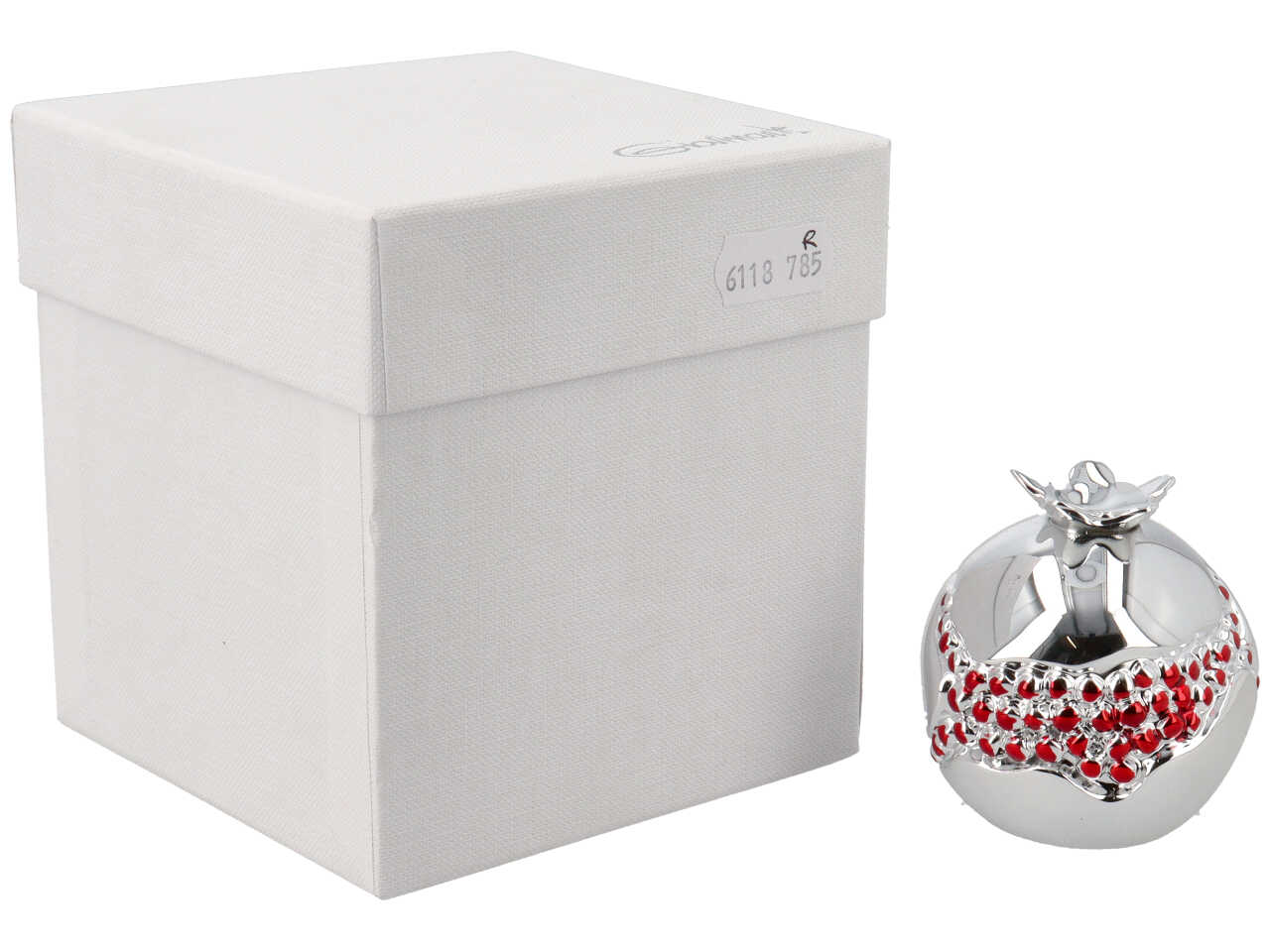 MELOGRANO H.6CM ARGENTO/ROSSO 6118/785R MELOGRANO H.6CM ARGENTO/ROSSO 6118/785R