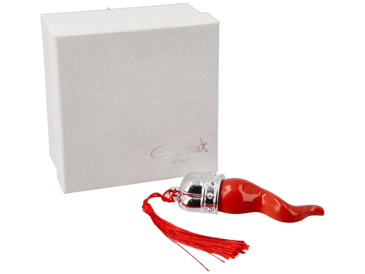 CORNO ROSSO PIATTO 10CM ARGEN. 6619/785 CORNO ROSSO PIATTO 10CM ARGEN. 6619/785