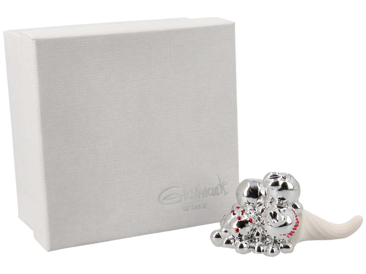 CORNUCOPIA 8CM BIANCO/ARGENTO 6112/810 CORNUCOPIA 8CM BIANCO/ARGENTO 6112/810