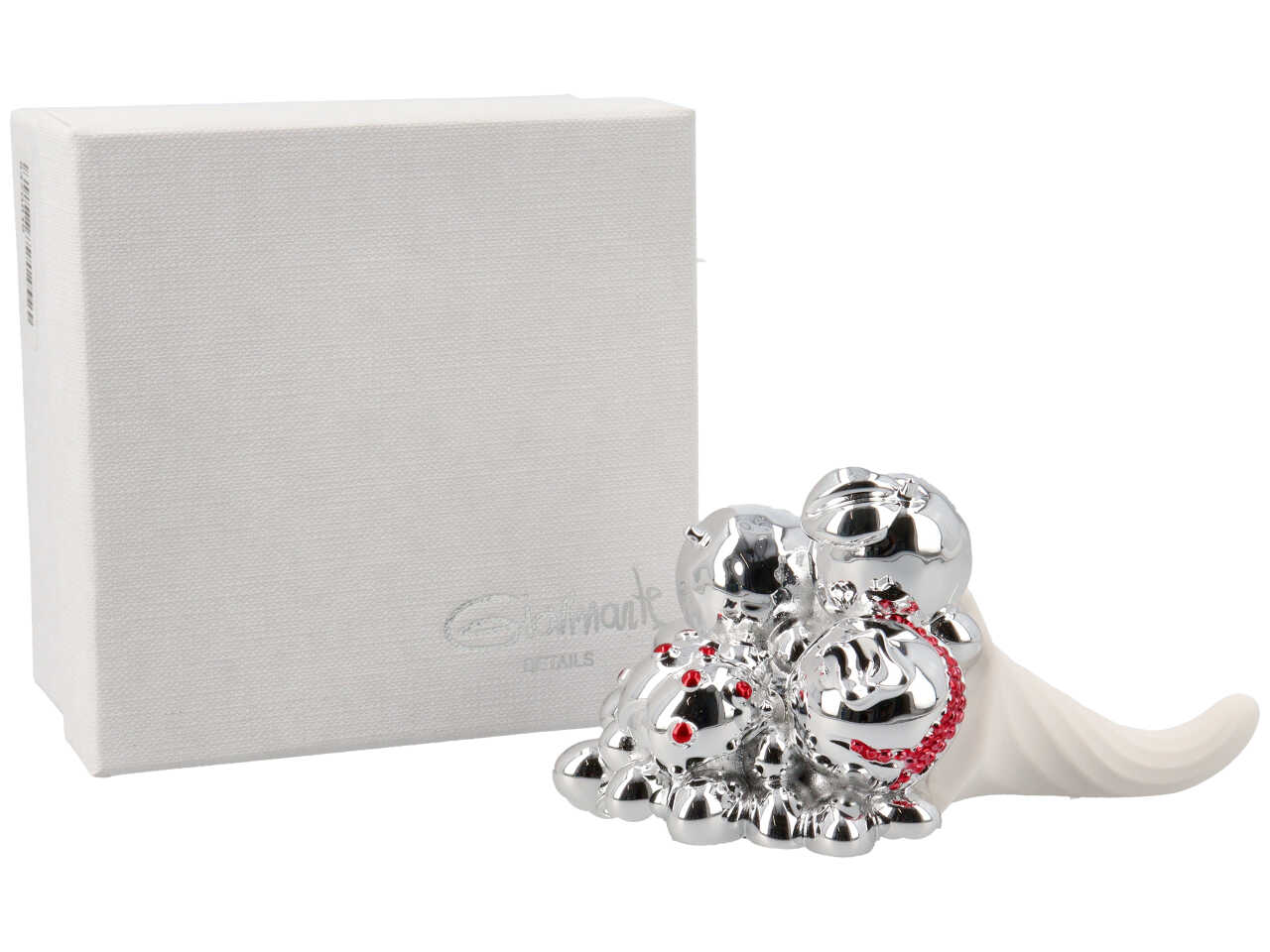 CORNUCOPIA 12CM BIANCO/ARGENTO 6113/810