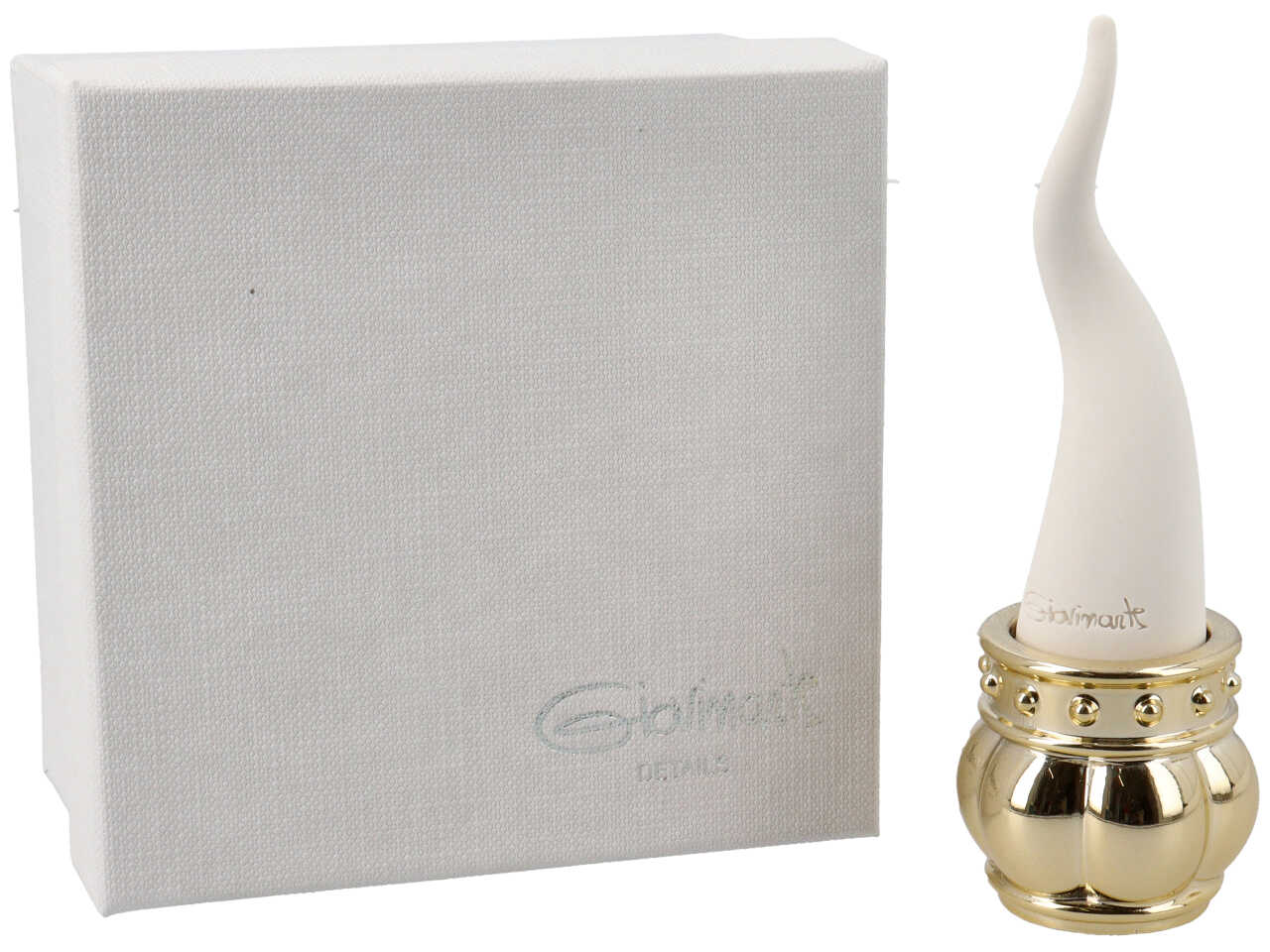 CORNO BIANCO H.12CM BASE ORO 6228/751 CORNO BIANCO H.12CM BASE ORO 6228/751