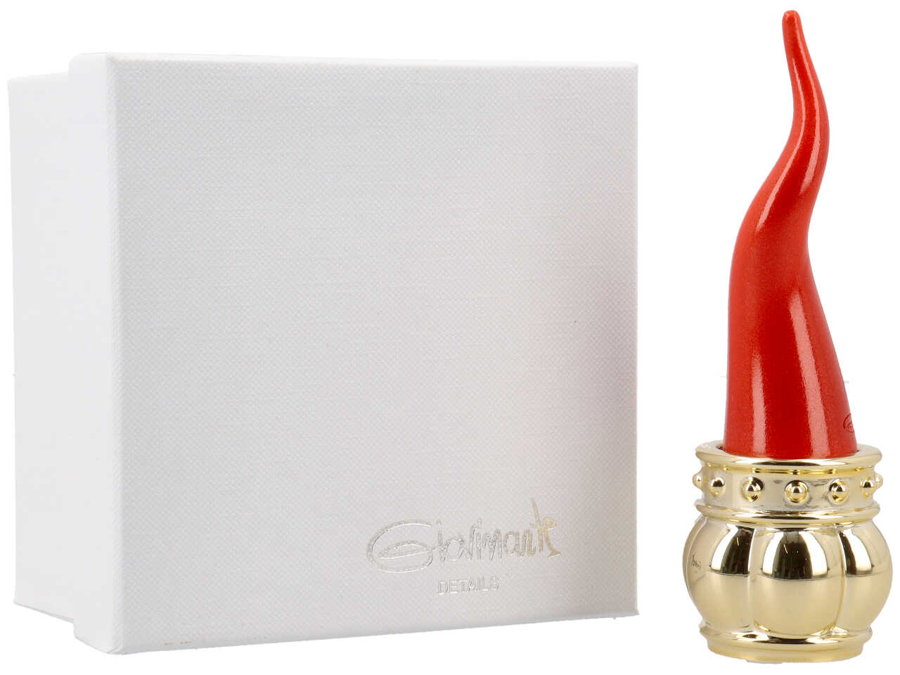 CORNO ROSSO H.12CM CORONA ORO 6234/751 CORNO ROSSO H.12CM CORONA ORO 6234/751