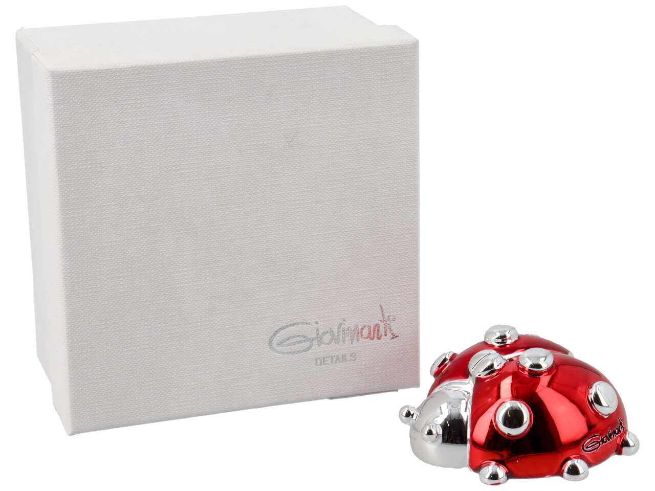 COCCINELLA 6CM ARGENTO ROSSA 6128/785R COCCINELLA 6CM ARGENTO ROSSA 6128/785R