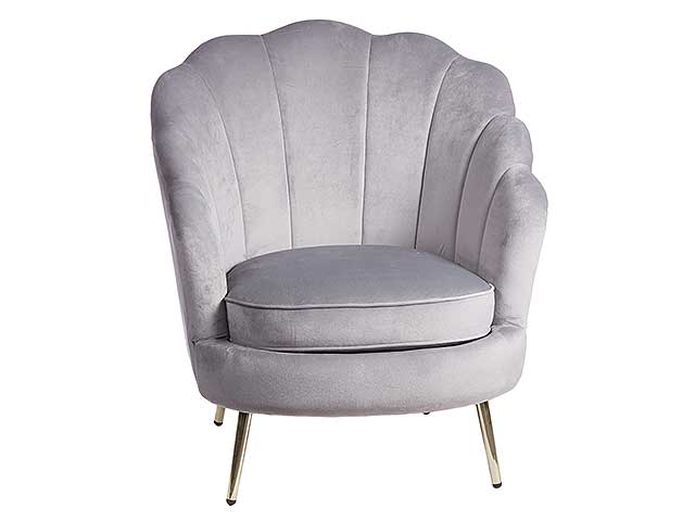 POLTRONA VELL.MASCA GRIGIA 75x71x84cm 67946