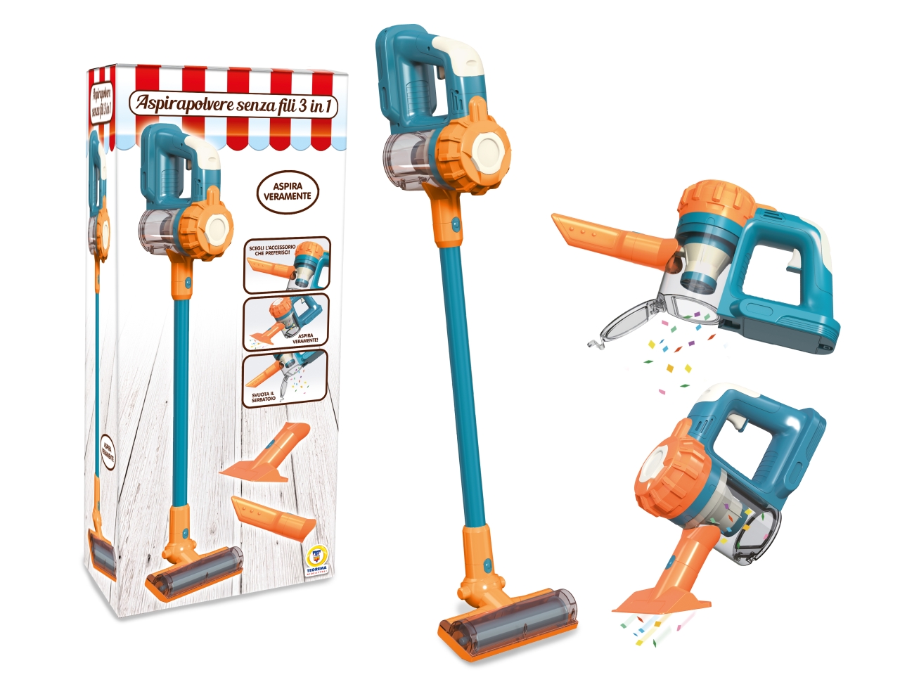 ASPIRAPOLVERE SENZA FILI 3 IN 1 68968