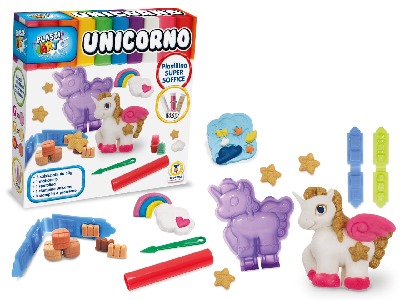 PLASTIART SET UNICORNO SAL.3X50G 74329 PLASTIART SET UNICORNO SAL.3X50G 74329