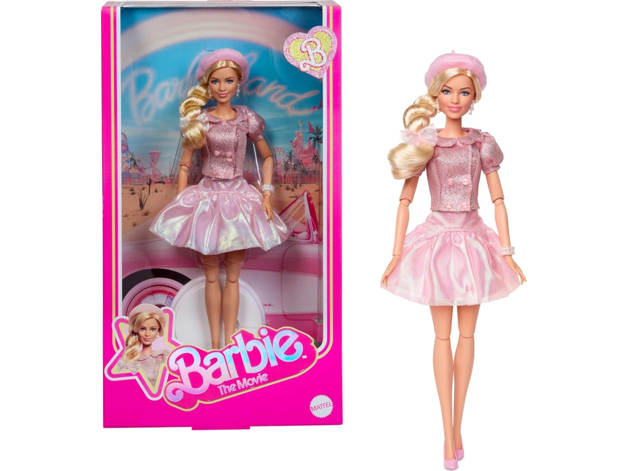 BARBIE MOV PINK BERET JBJ53-0