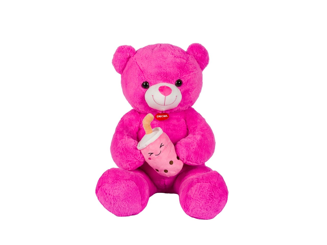 PELUCHE ORSO FUCSIA 80CM C/B.TEA 25144