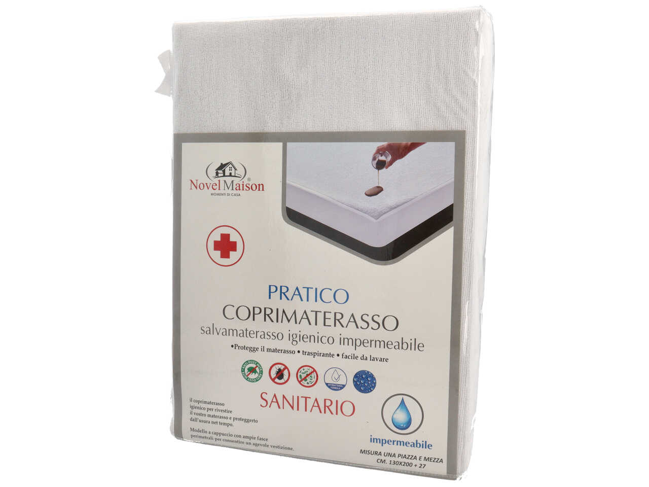 COPRIMATERASSO IMPERM. PRATICO 1P 1/2