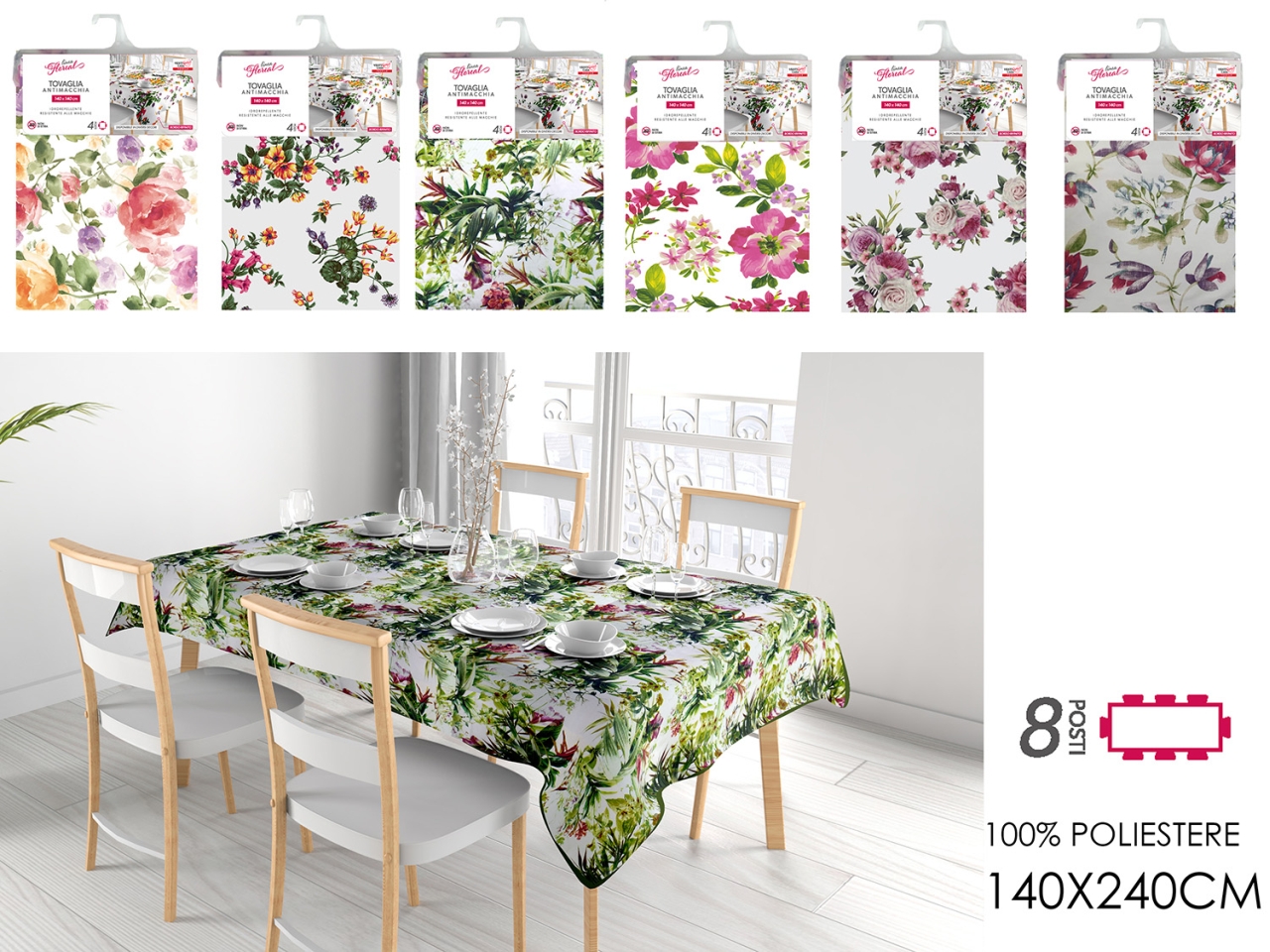 TOVAGLIA ANTIMACCH.FLOR. 140X240 675014
