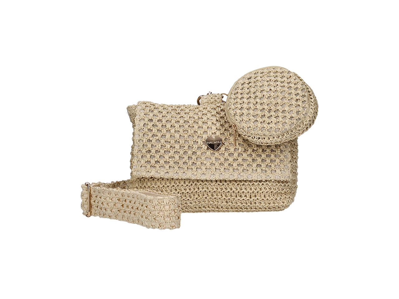 BORSA C/POCHETTE+TRACOL.NATURALE BP0342