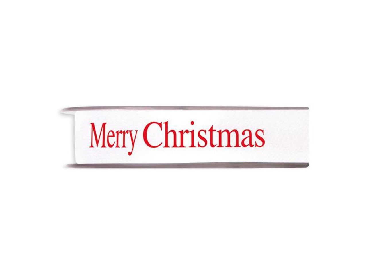 NASTRO MERRY CHRISTMAS 2,5CMX45MT BIANCO 2502G 01