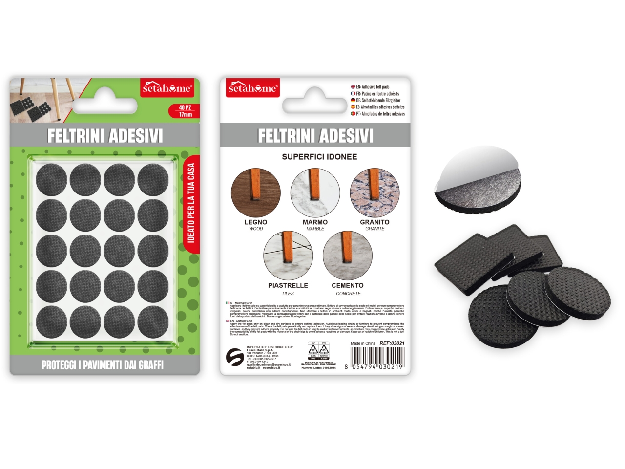 FELTRINI ADESIVI TONDI 40PZ 17MM 03021 FELTRINI ADESIVI TONDI 40PZ 17MM 03021