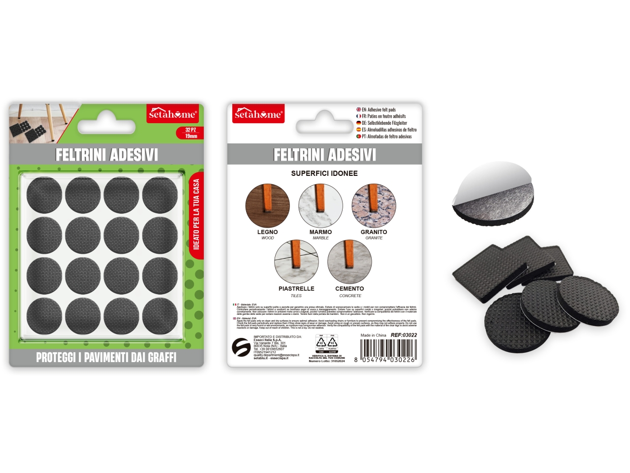 FELTRINI ADESIVI TONDI 32PZ 19MM 03022 FELTRINI ADESIVI TONDI 32PZ 19MM 03022