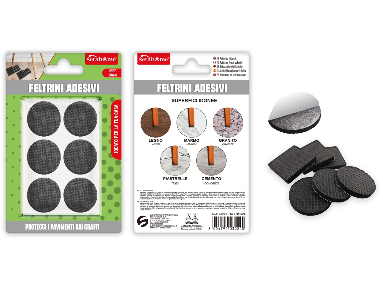 FELTRINI ADESIVI TONDI 12PZ 30MM 03024 FELTRINI ADESIVI TONDI 12PZ 30MM 03024