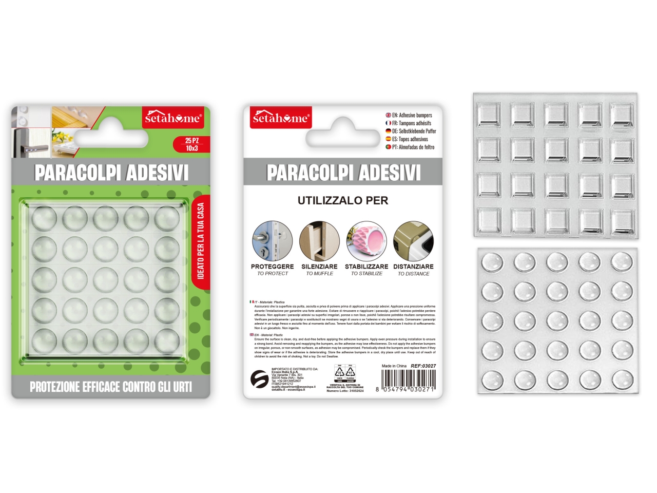 PARACOLPI ADES. TONDI 25PZ 10X3MM 03027