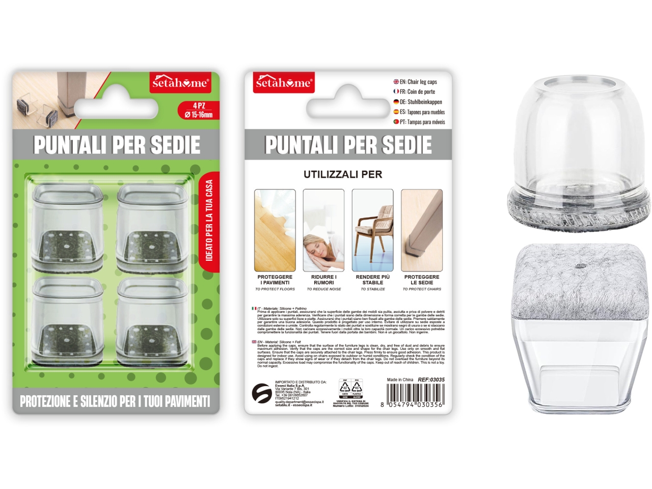 PUNTALI SEDIE QUADR. 4PZ 15-16MM 03035