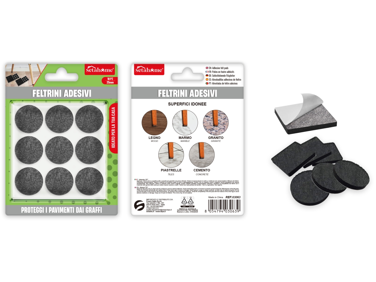 FELTRINI ADESIVI TONDI 25MM 18PZ 03063 FELTRINI ADESIVI TONDI 25MM 18PZ 03063