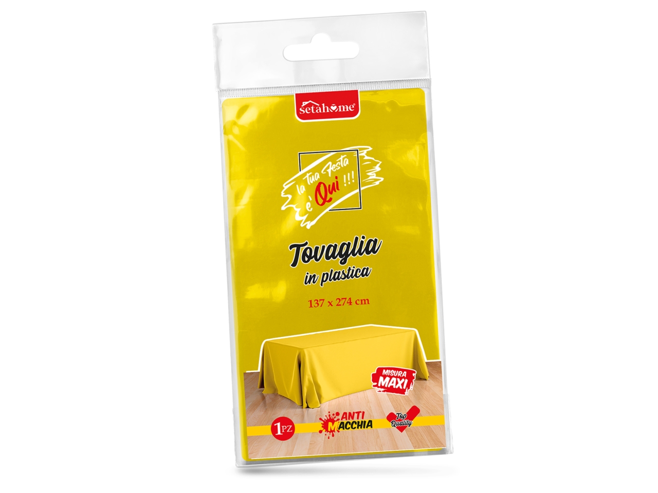 TOVAGLIA PLASTICA GIALL.137X274CM 03492