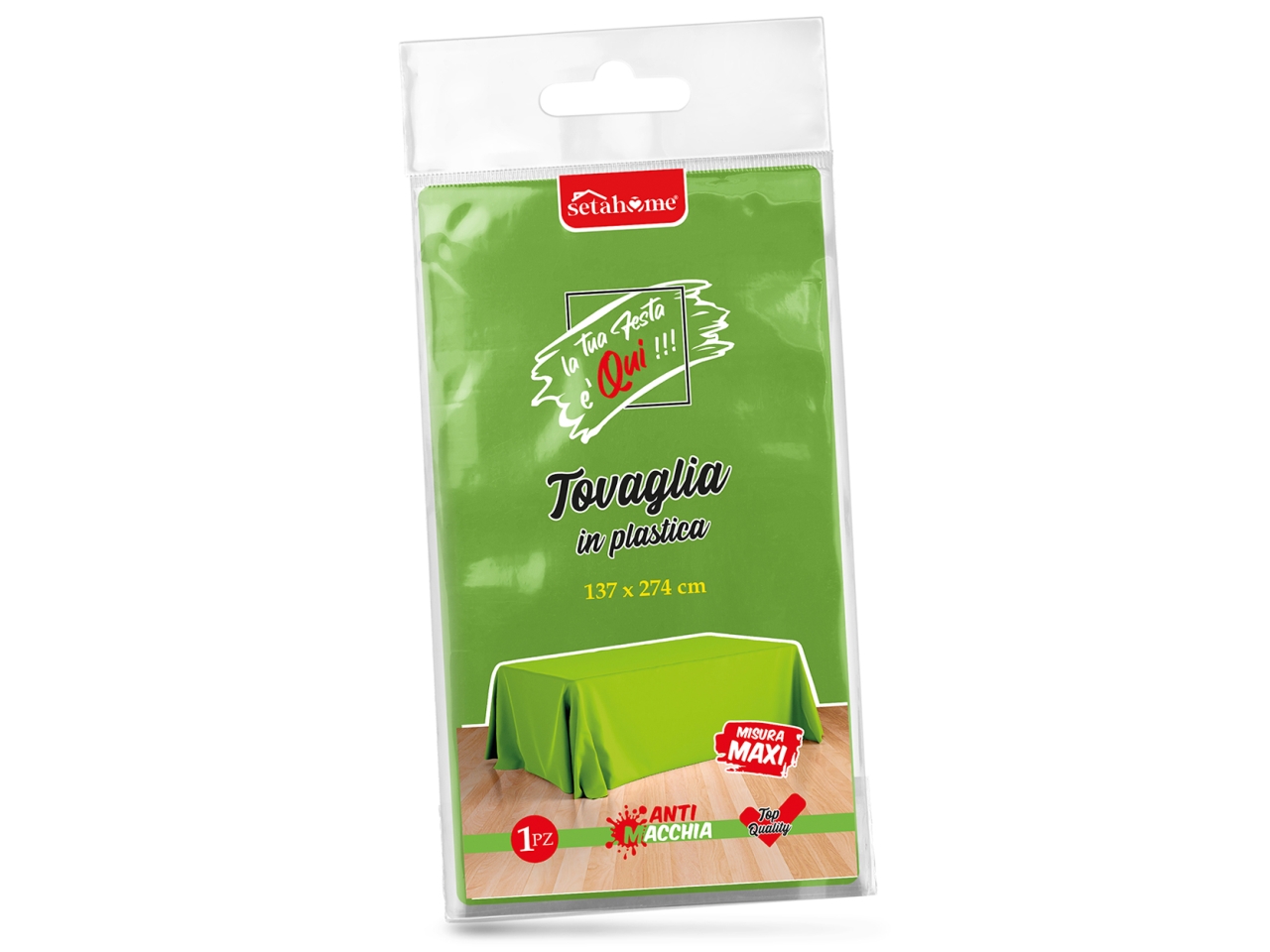 TOVAGLIA PLASTICA VERDE 137X274CM 03493