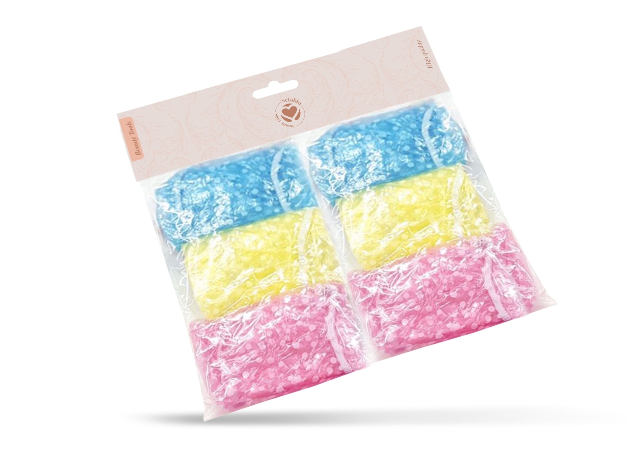 CUFFIA DOCCIA 6PZ COLORI ASS.TI 02307