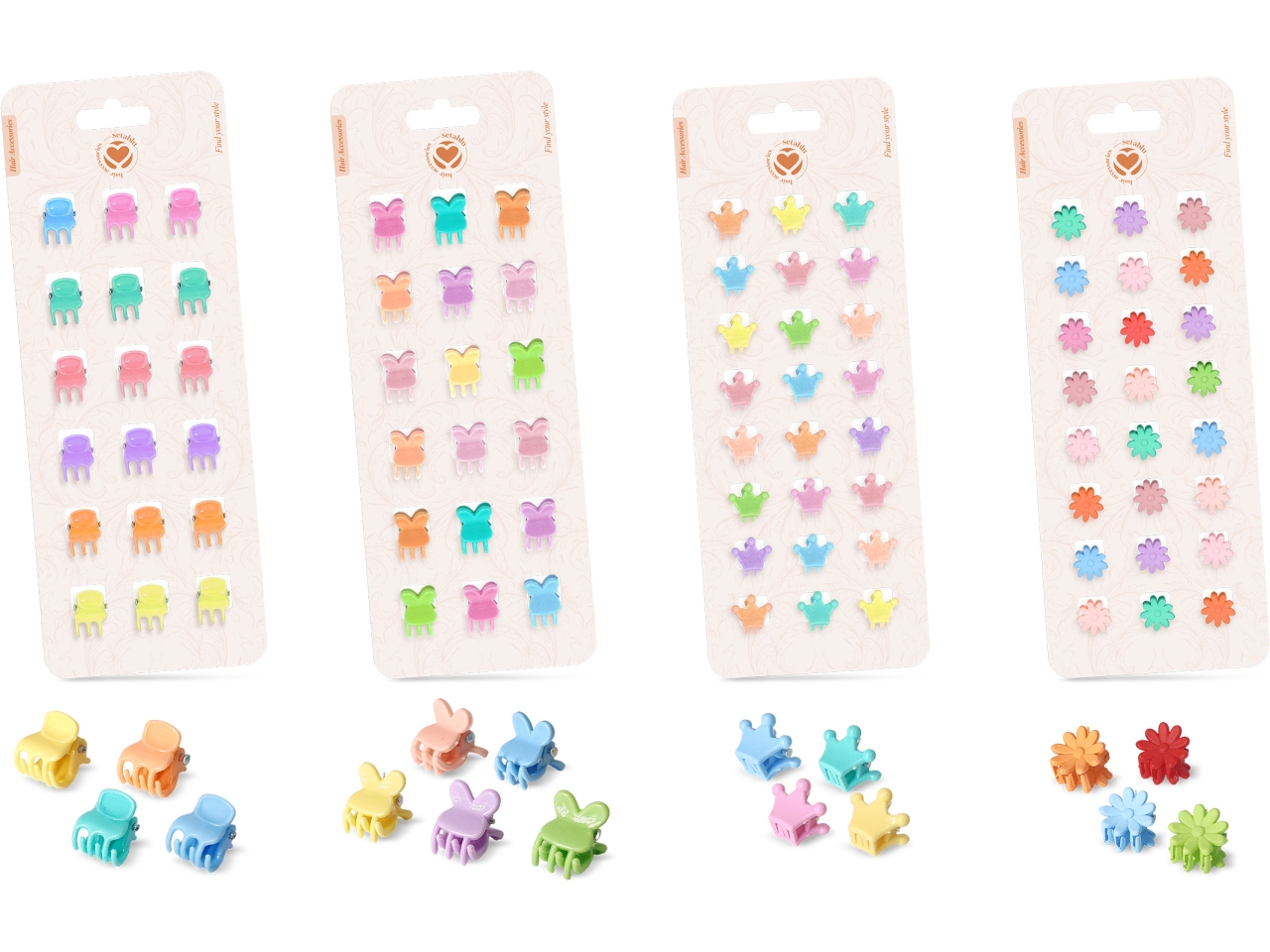 MINI PINZETTE 24PZ MODELLI VARI 03373 MINI PINZETTE 24PZ MODELLI VARI 03373