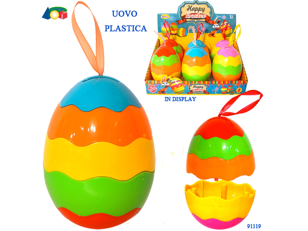UOVO PLASTICA MULTICOLORE 91119