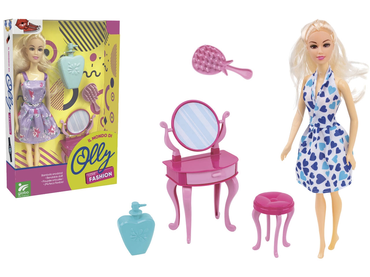 OLLY FASHION DOLL SET VACANZA ACC 2 ASS 41577