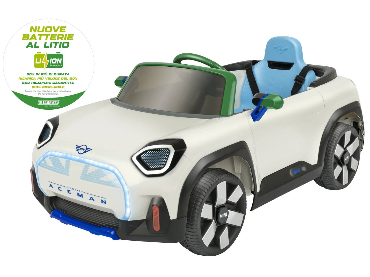 AUTO MINI ACEMAN 12V C/R. BIANCA 42749